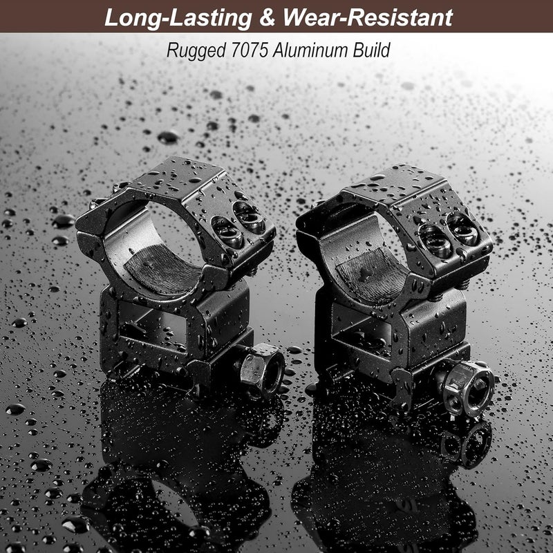 KKIKK 1 inch Scope Rings for Picatinny Rail, 2-PCS Scope Mount Rings - Image 3